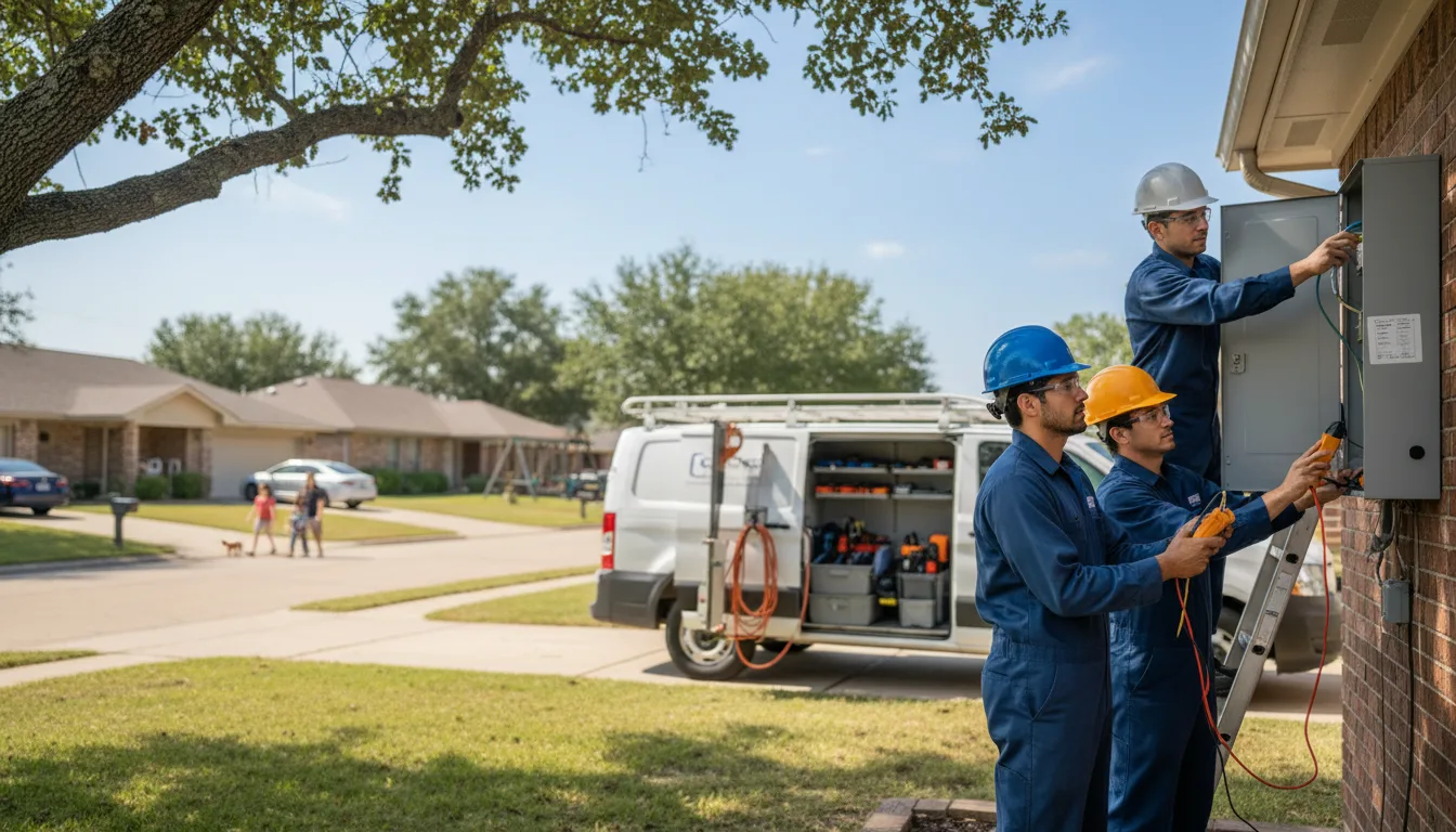 Certified electrician providing emergency electrical services in Hardy, IA